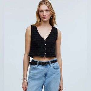 Madewell Basketweave-Stitch Vest
